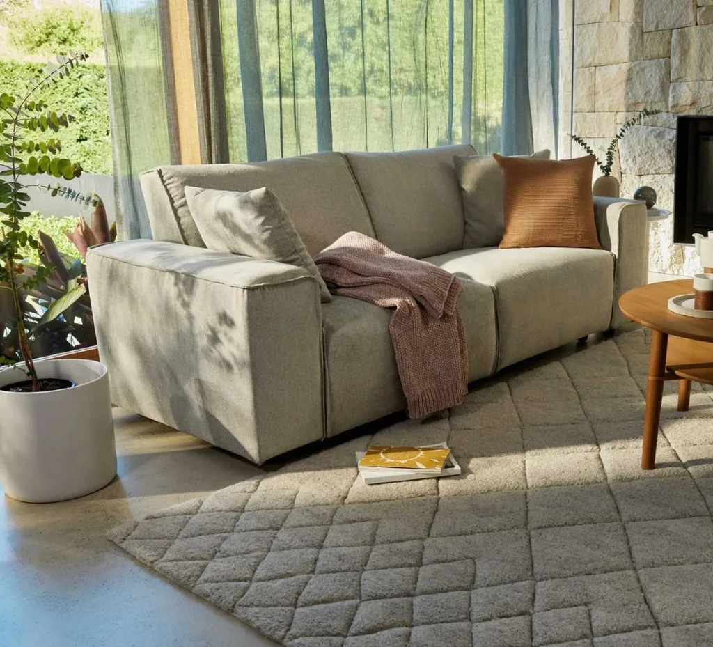 Koala Modern 3 Seater Sofa - Hawky colour