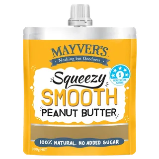 Mayver’s Squeezy Smooth Peanut Butter, Woolworths