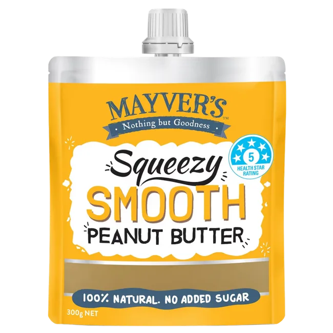 mayvers squeezy smooth peanut butter