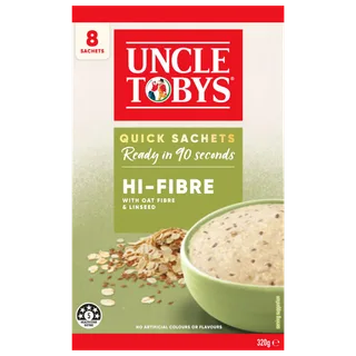 Uncle Tobys Quick Sachets Hi-Fibre Oats, Coles