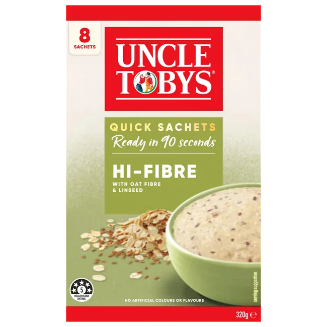 uncle tobys hi fibre oats