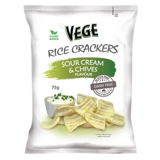 Vege Rice Crackers in Sour Cream & Chives, Woolworths