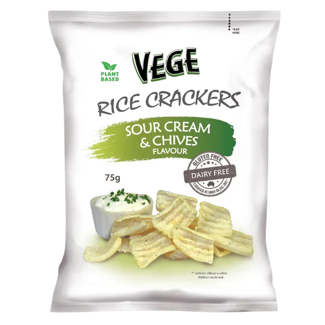 vege rice crackers sour cream and chives