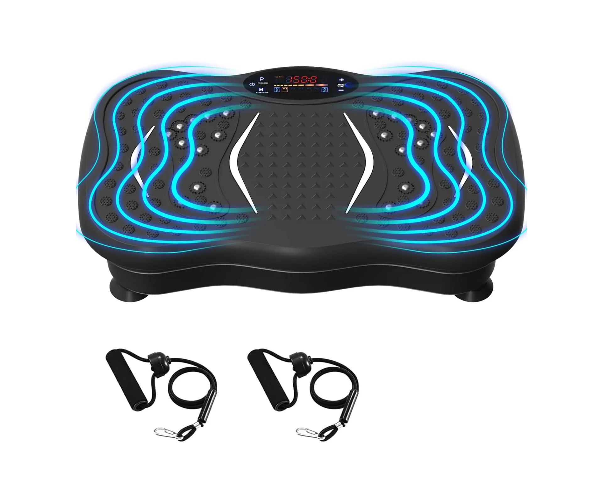 Vibration Plate Exercise Machine-120 Speed Levels with Remote,Bluetooth & Resistance Bands for Lymphatic Drainage,Weight Loss & Shaping