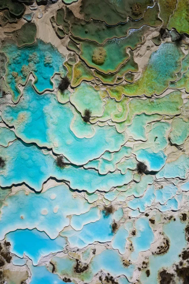 huanglong valley with stepped down lakes of five different colours