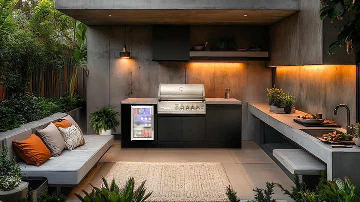 Crossray barbecue kitchen outdoors