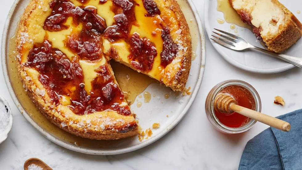 date and ricotta tart