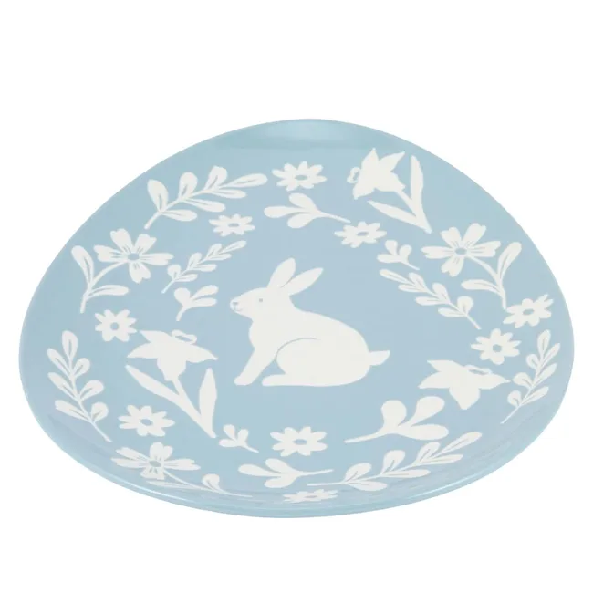 kmart blue bunny etched serving platter