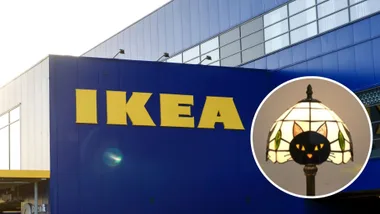 ikea tiffany style cat lamp