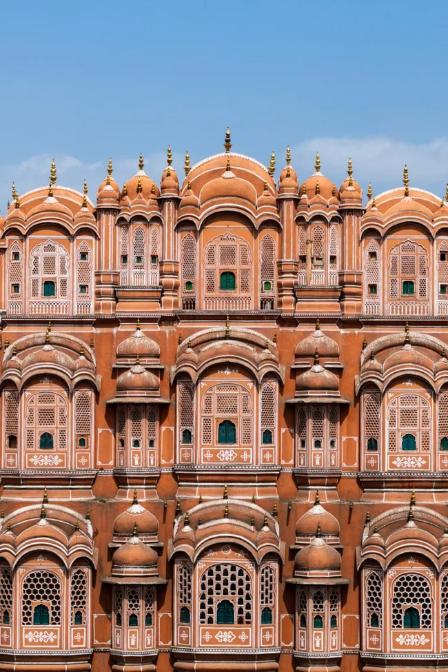 jaipur the pink city in india with palace of the winds painted pink