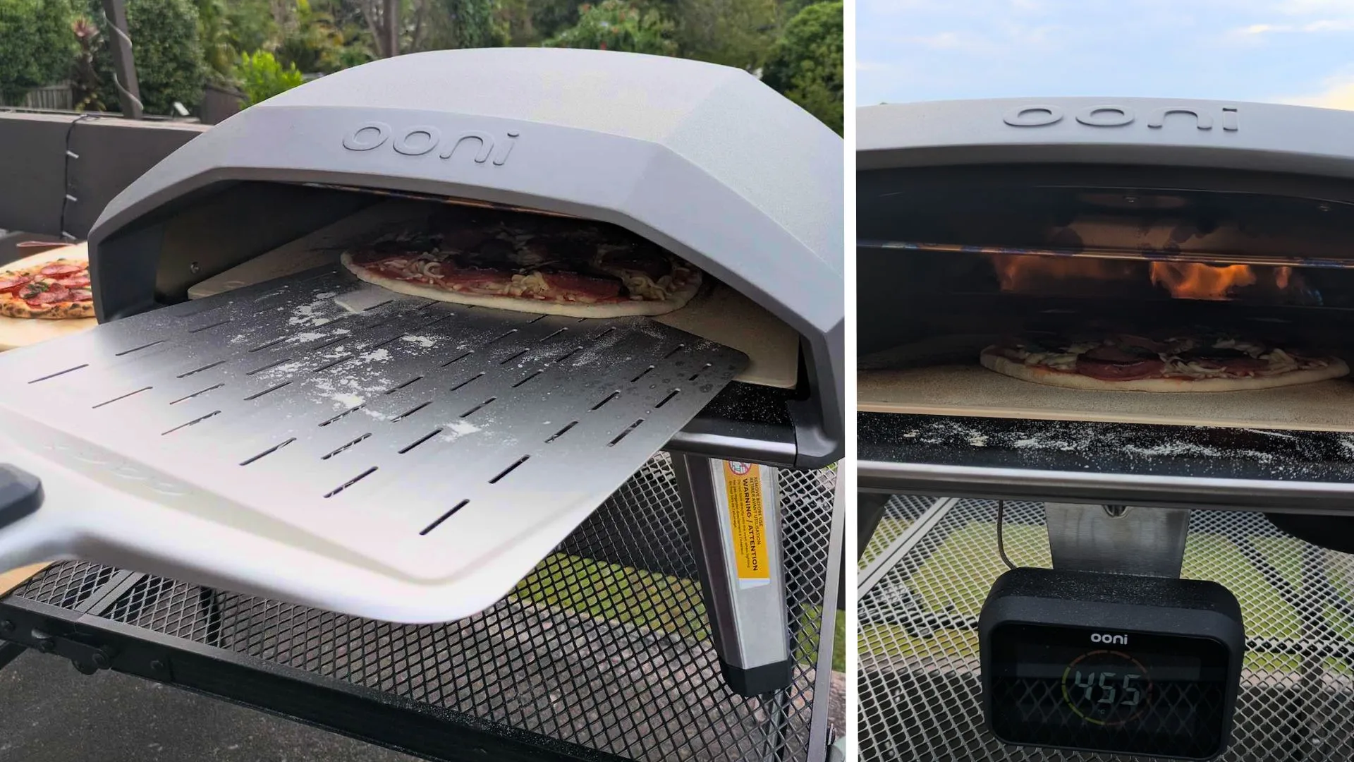 Ooni Koda 2 review: Launching the pizza and cooking the pizza.