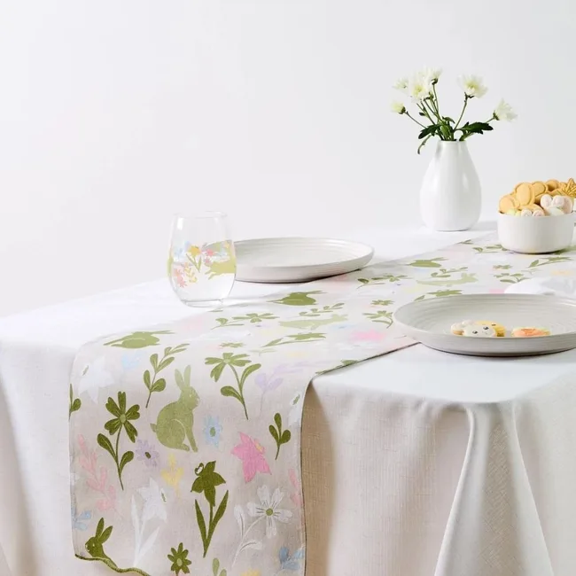kmart easter floral table table runner