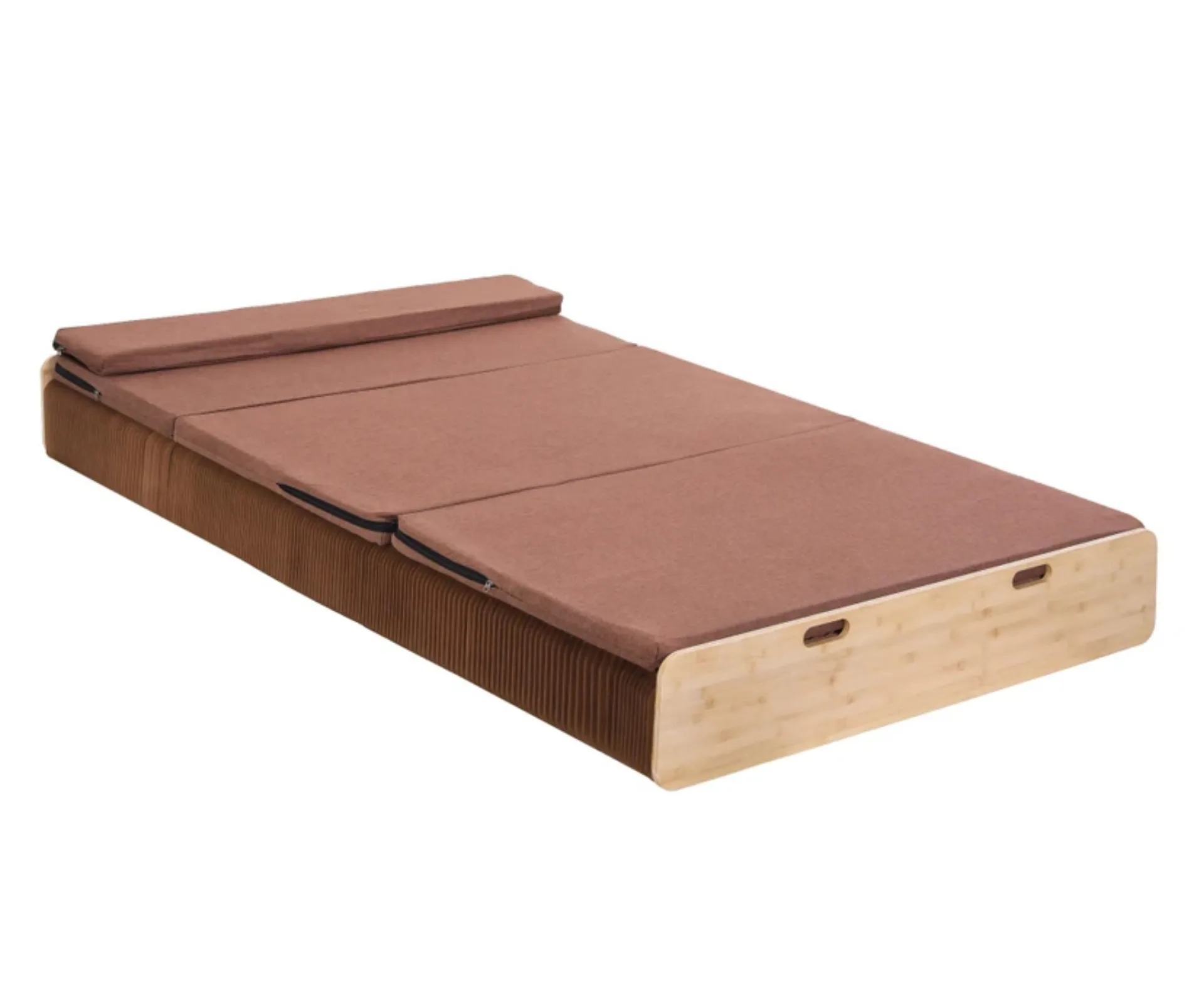 Artiss Folding Kraft Paper Bed Frame (with Mattress and Pillow) + Best folding mattresses