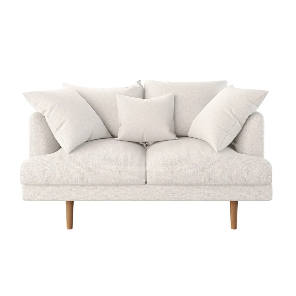 Colton 2-Seater Fabric Sofa in Cream White Luxo Living + Best Affordable Furniture Brands Australia + Cheap Furniture 2026