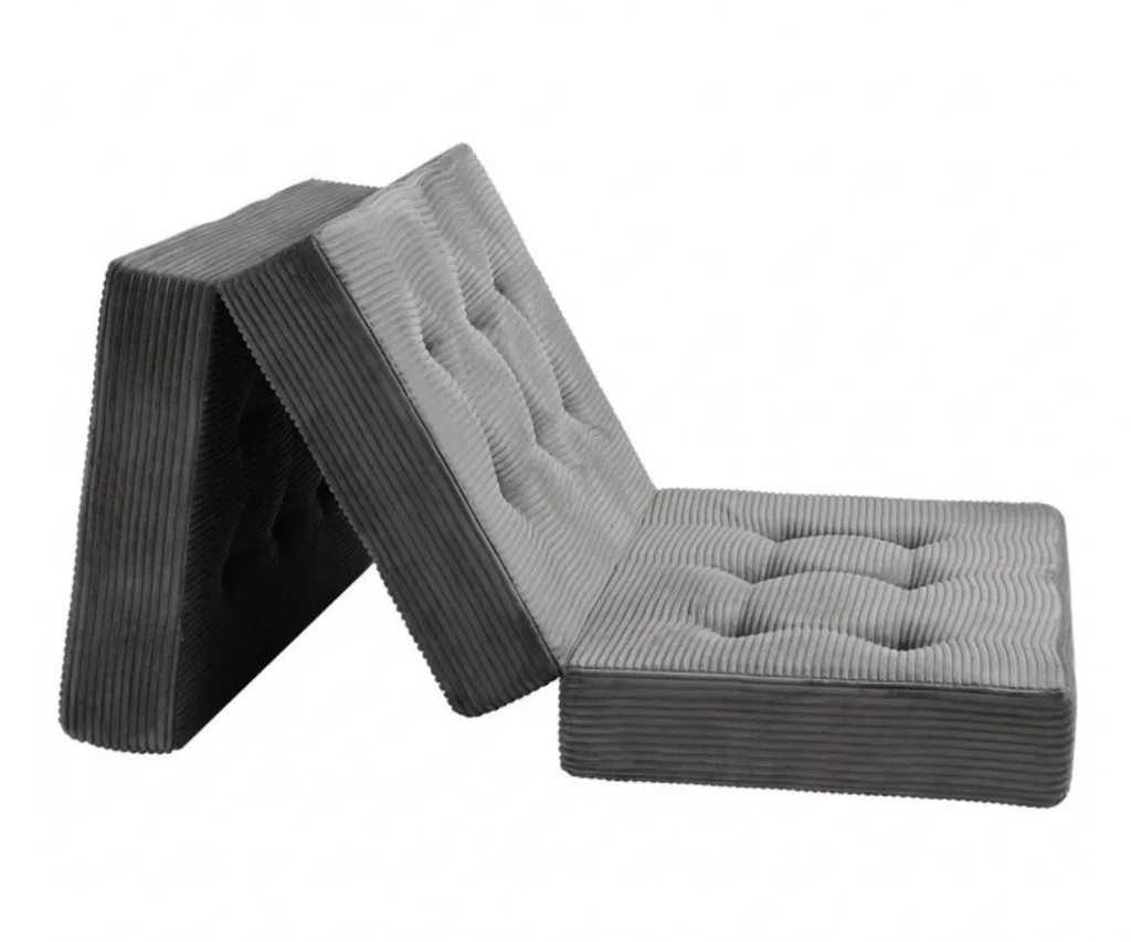 Giselle Bedding Single Folding Mattress 15cm in Grey + Best Plush Folding Mattress