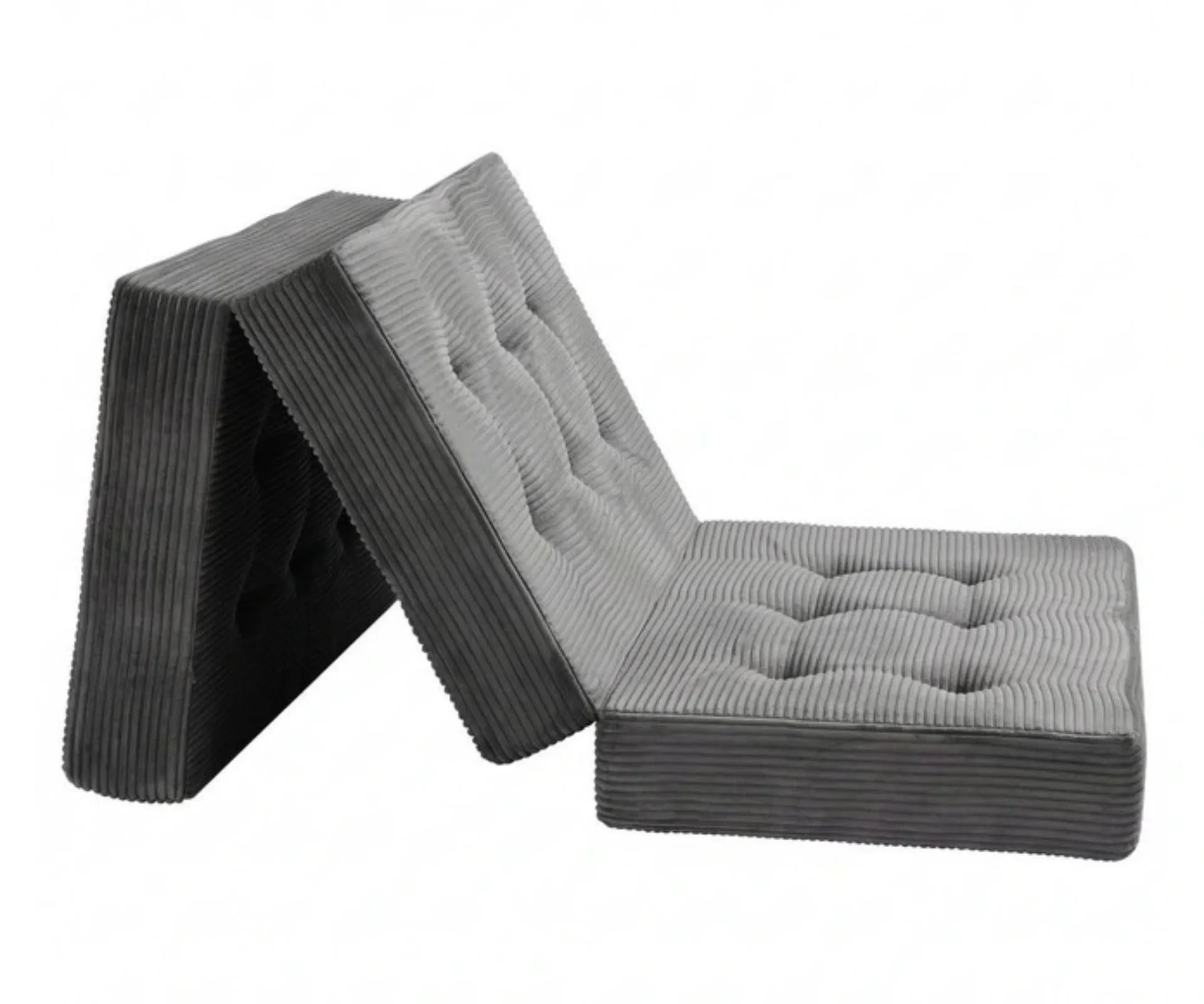 Giselle Bedding Single Folding Mattress 15cm in Grey + Best Plush Folding Mattress