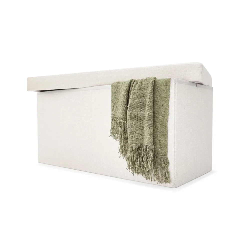 Linen Look Storage Ottoman, Beige - Anko + Best Affordable Furniture Brands Australia + Cheap Furniture 2026