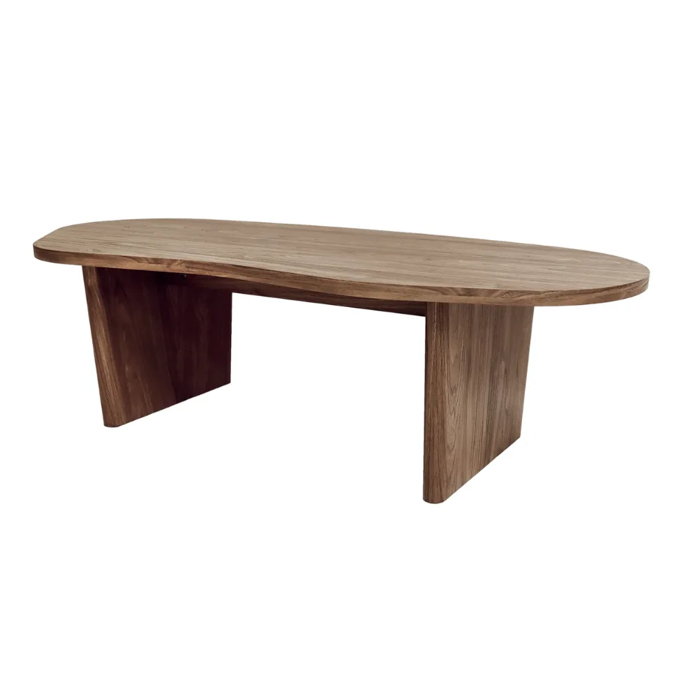 Nicole 120cm Coffee Table with Organic Curve in Walnut Luxo Living + Best Affordable Furniture Brands Australia + Cheap Furniture 2026