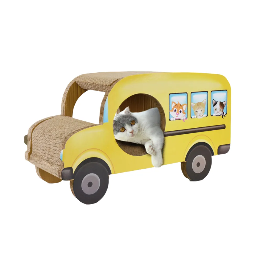 Zodiac Cat Scratcher Yellow Bus + Pet Circle Sale + Pet Toys on Sale Now