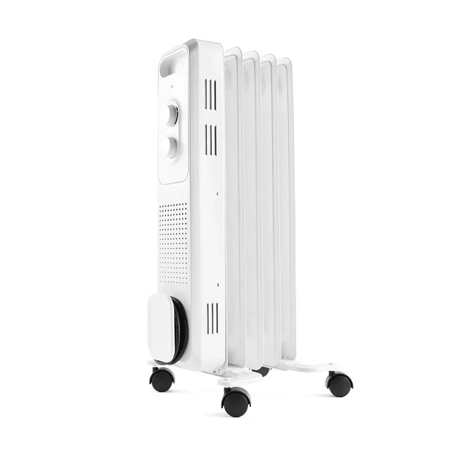 5 Fin Oil Heater - White