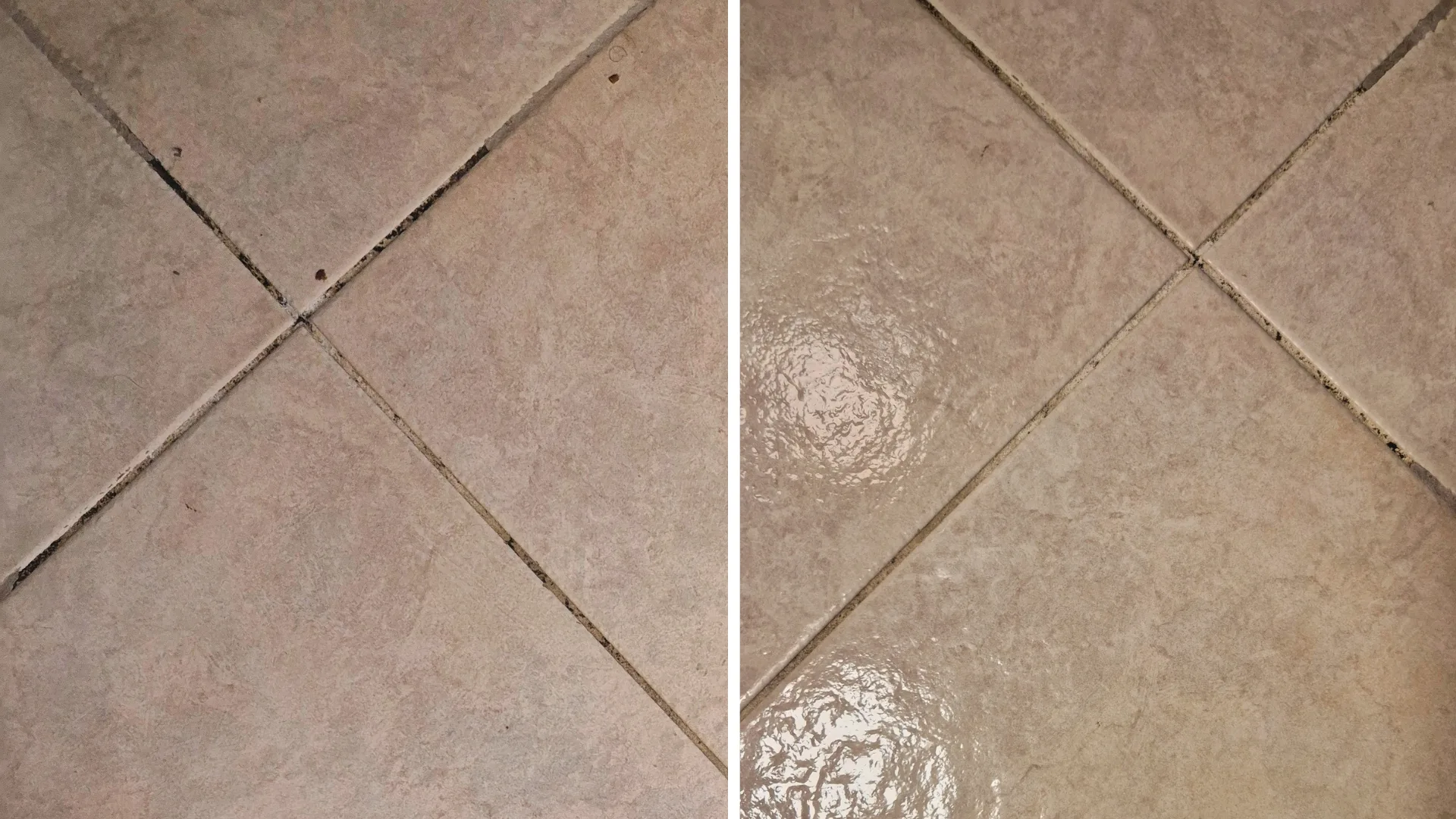 Britex Grout and Tile Cleaner before and after comparison