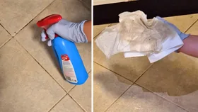 Britex Tile and Grout Cleaner review - shots from the cleaning process