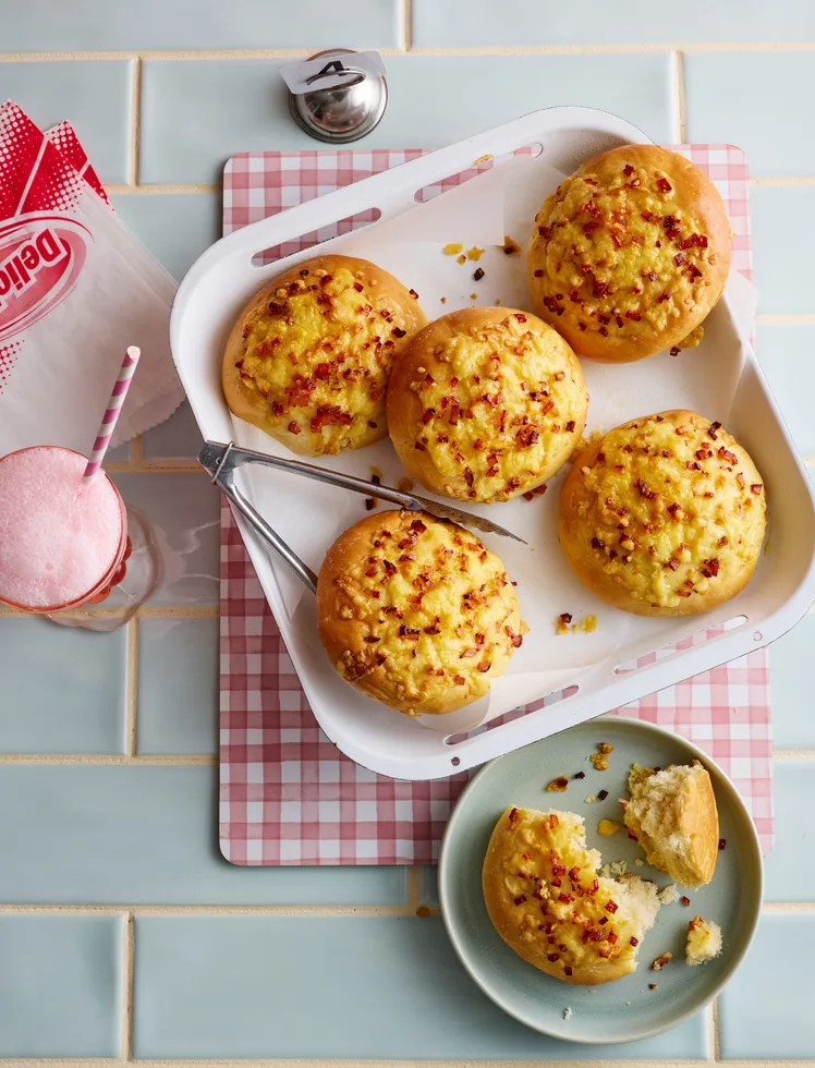 Classic bacon and cheese rolls homemade recipe