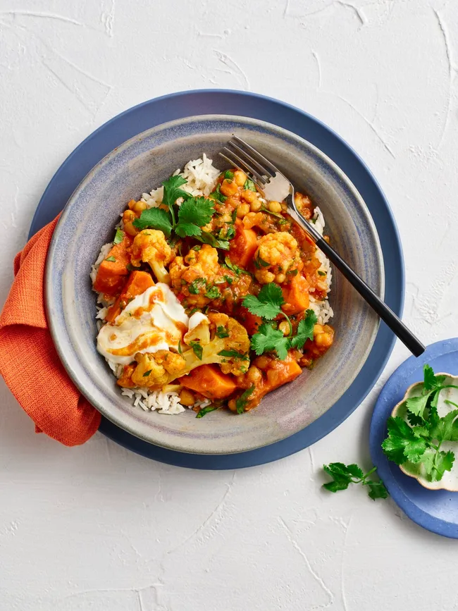 Vegetarian chickpea curry for one