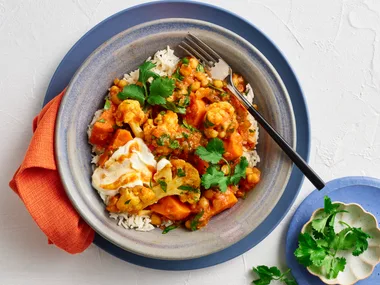 Vegetarian chickpea curry for one