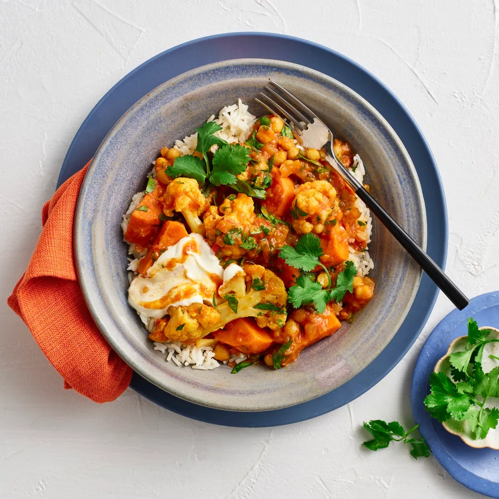 Vegetarian chickpea curry for one