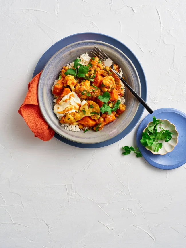 Vegetarian chickpea curry for one