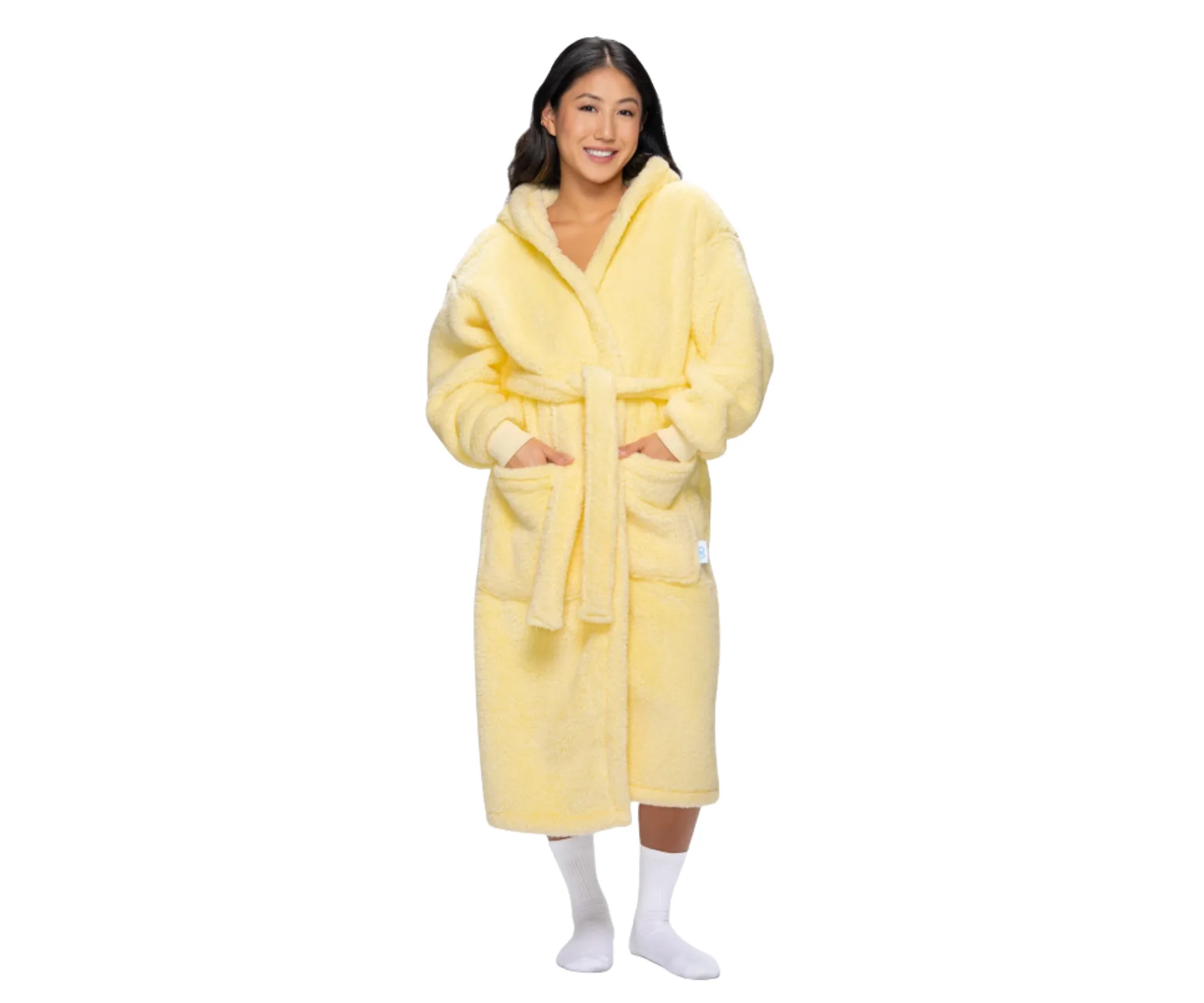 Lemon Fluffy Dressing Gown The Oodie + Best dressing gown with elasticated sleeves