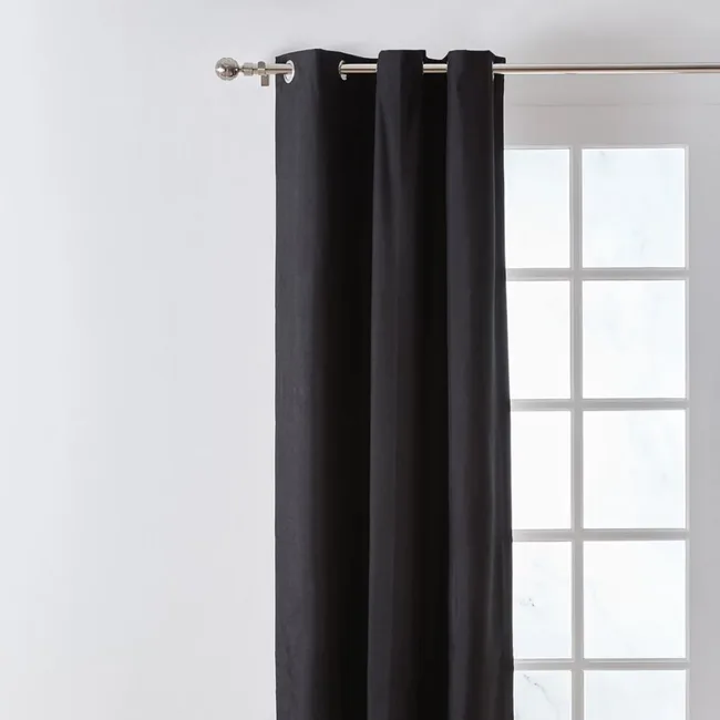 Monaco Block Out Curtain - Black - 120cm x 213cm