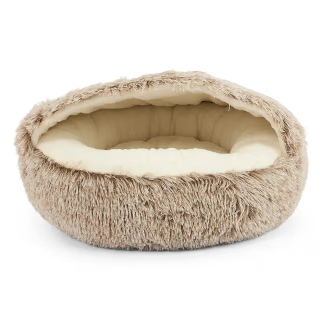 Paws for life Plush Hooded Bed Light Brown Stylish Dog Clothes + Best Dog Clothes & Accessories 2026