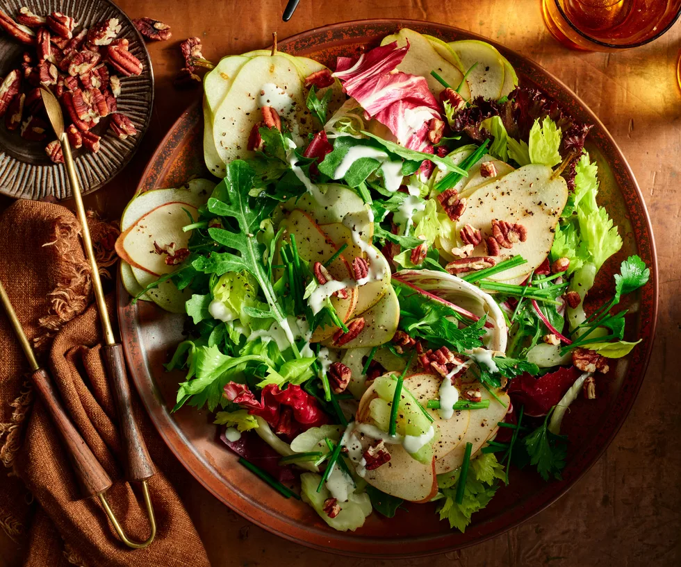 princess polly baby blue dress Arugula and Pear Salad with Blue Cheese and Candied Pepitas main image 0
