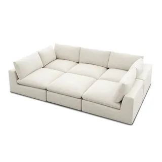 Dawson Pit-Sectional Sofa &ndash; Creamy White