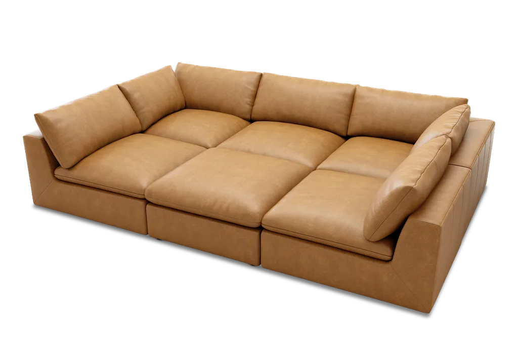 Pit sofa in caramel