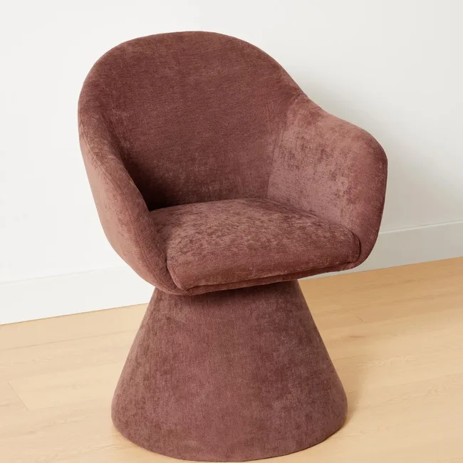 Gigi Swivel Dining Chair - Burgundy