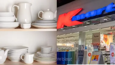 kmart kitchen storage foldable shelf hack