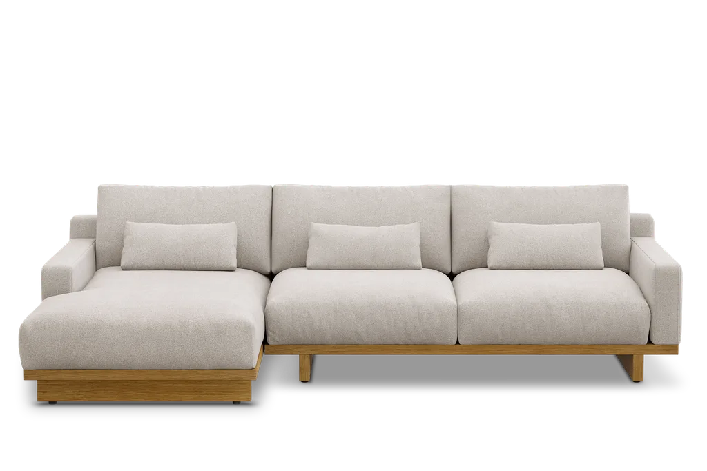 Sectional sofa in ivory