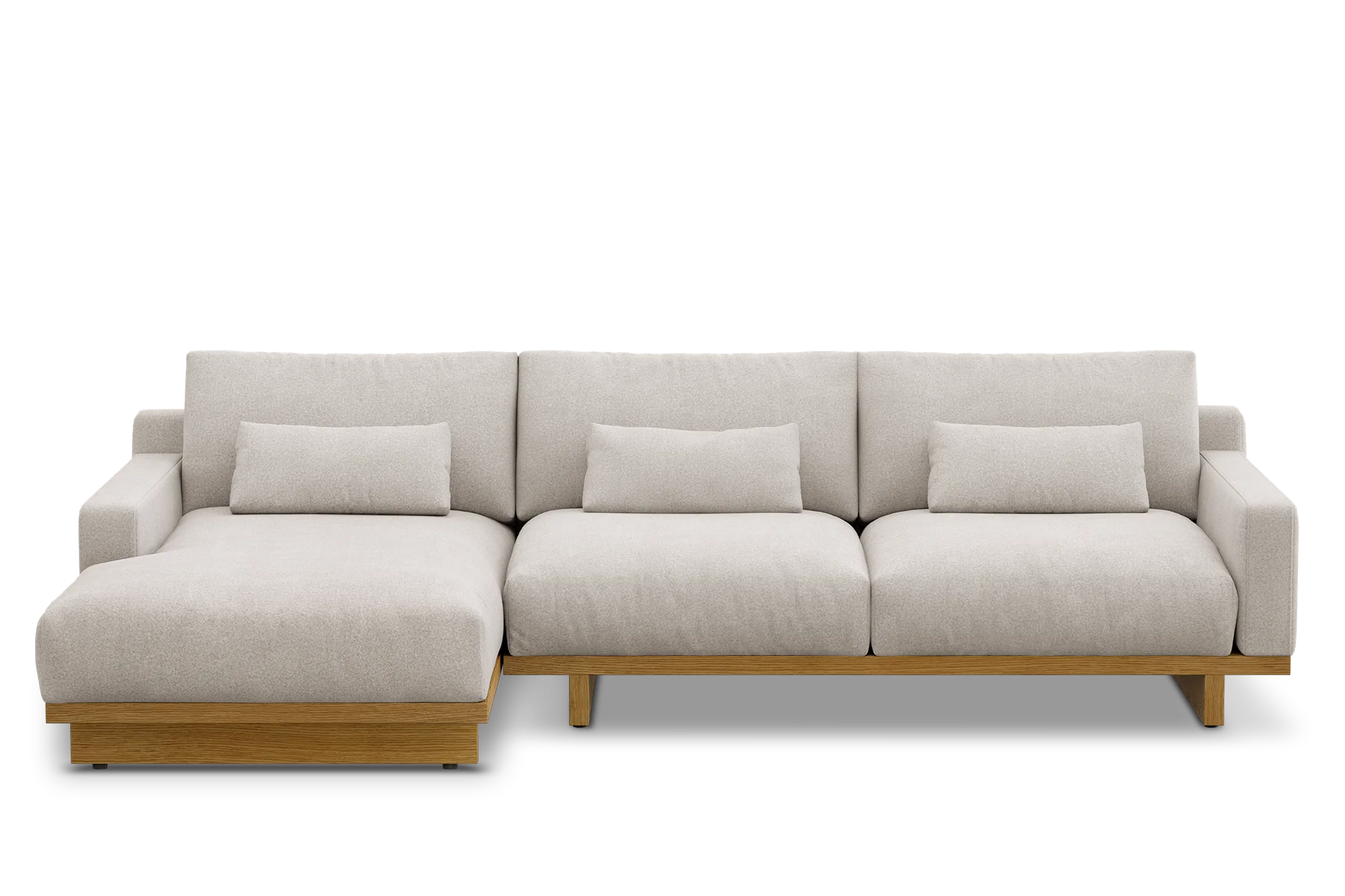 Sectional sofa in ivory