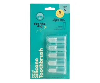Bee Kind Dog silicone finger toothbrush