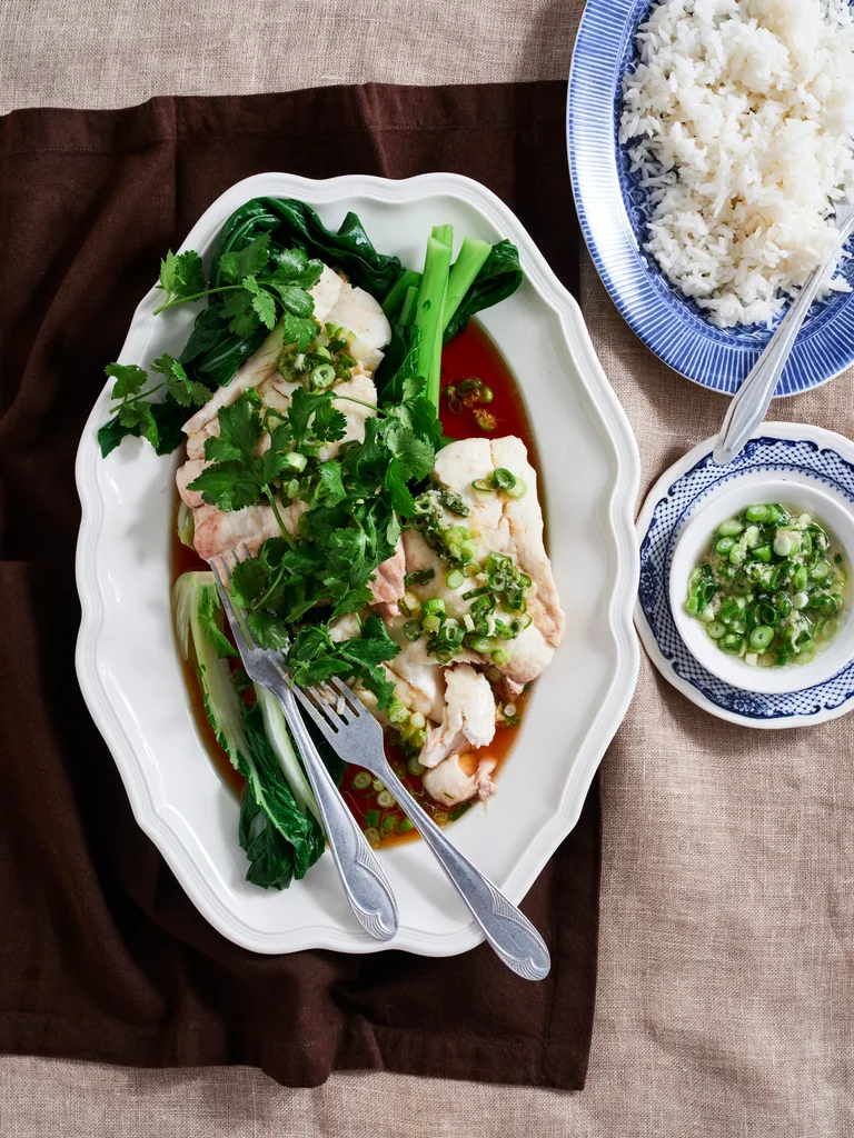 Chef Matt Moran's steamed snapper with ginger and green onion dressing