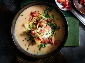 Sick of the same soup recipes? This one is inspired by a loaded baked potato