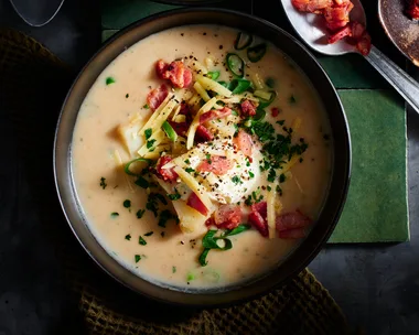 Loaded baked potato soup