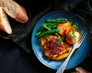 One pan winter roast chicken in milk