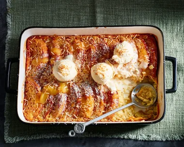 Bread and butter pudding is better when you make it with crumpets