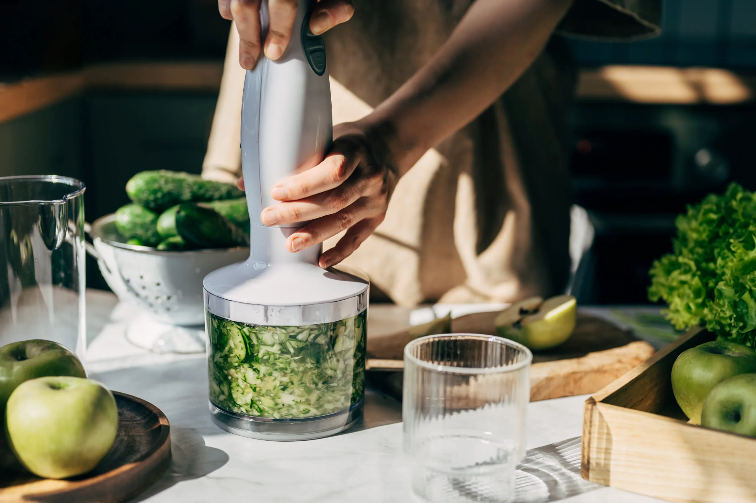 food processer in kitchen