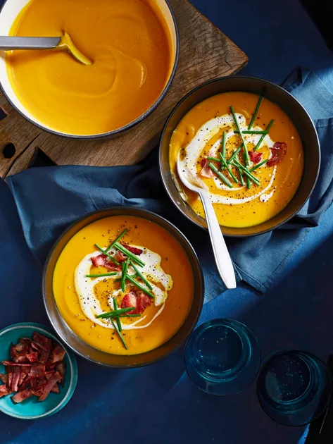 This one-pot pumpkin soup is done in just 30 minutes of cooking