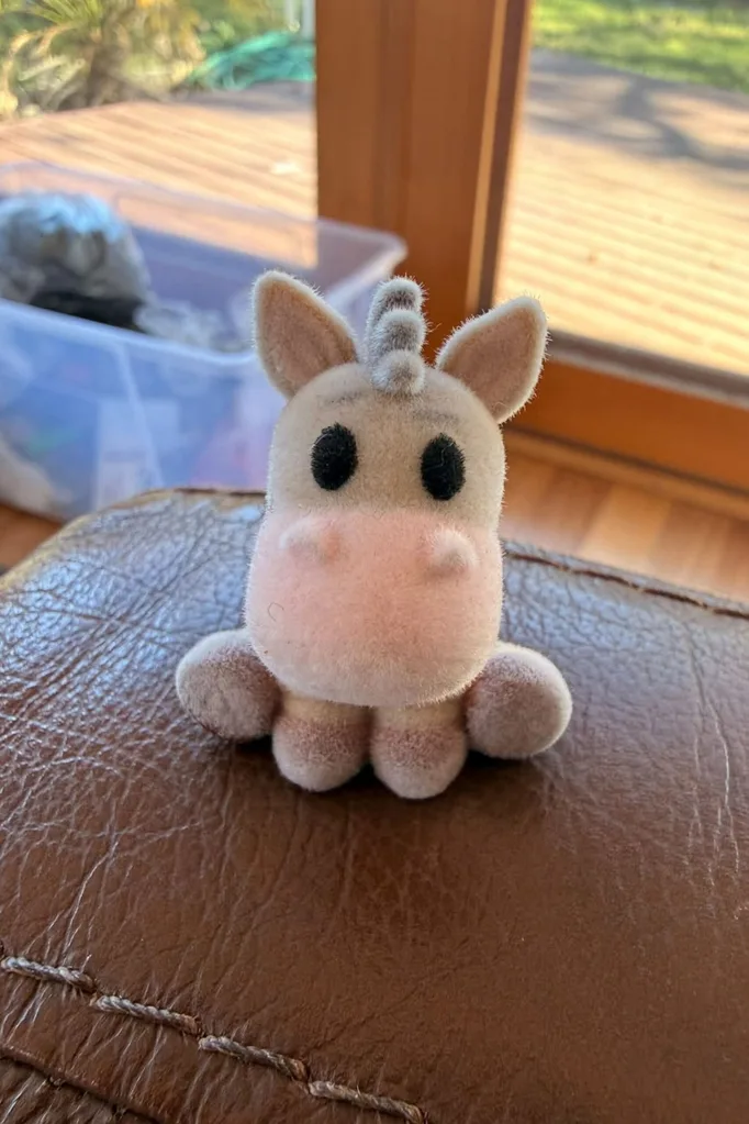 Rare flocked Bullseye Disney Ooshie collectible from Woolworths